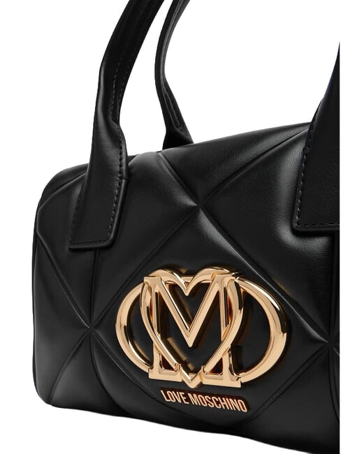 EMBOSSED QUILTED Handbag, with shoulder strap Black - Women&rsquo;s Bags