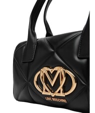 LOVE MOSCHINO EMBOSSED QUILTED Handbag, with shoulder strap Black - Women&rsquo;s Bags - 3