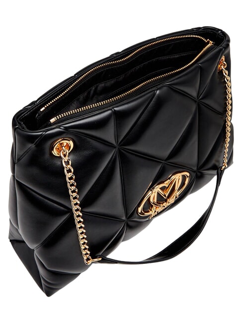 EMBOSSED QUILTED Shoulder bag, double handle Black - Women&rsquo;s Bags