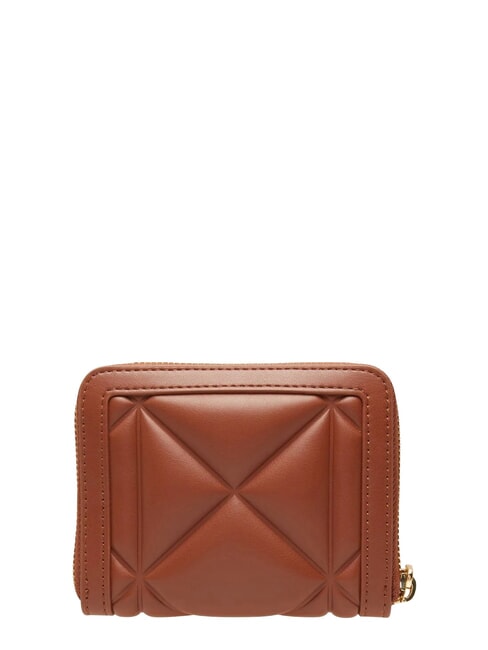EMBOSSED QUILTED Medium wallet, ziparound brown - Women&rsquo;s Wallets