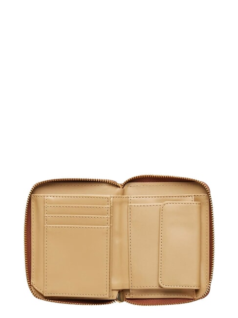 EMBOSSED QUILTED Medium wallet, ziparound brown - Women&rsquo;s Wallets