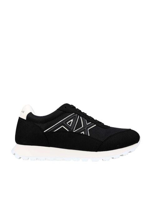 DROP MICROSUEDE Sneakers with side logo black + off-white - Women&rsquo;s shoes