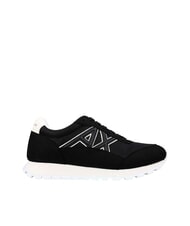 ARMANI EXCHANGE DROP MICROSUEDE Sneakers with side logo black + off-white - Women&rsquo;s shoes - 2