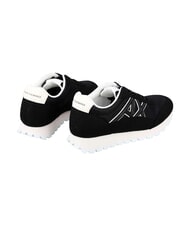 ARMANI EXCHANGE DROP MICROSUEDE Sneakers with side logo black + off-white - Women&rsquo;s shoes - 3