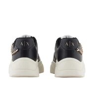 ARMANI EXCHANGE A|X Chain  Leather sneakers black+black - Women&rsquo;s shoes - 3
