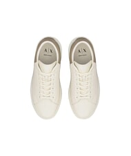 ARMANI EXCHANGE ACTION Leather sneakers off white+winter twinkling - Men&rsquo;s shoes - 4