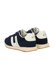 ARMANI EXCHANGE ROUND Leather sneakers deep navy + off-white - Men&rsquo;s shoes - 3