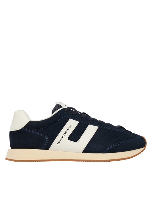 ROUND Leather sneakers deep navy + off-white - Men&rsquo;s shoes