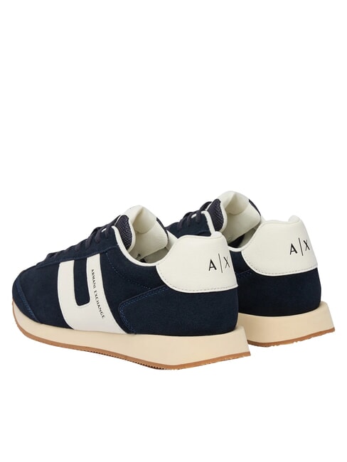 ROUND Leather sneakers deep navy + off-white - Men&rsquo;s shoes