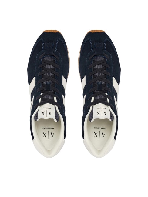 ROUND Leather sneakers deep navy + off-white - Men&rsquo;s shoes