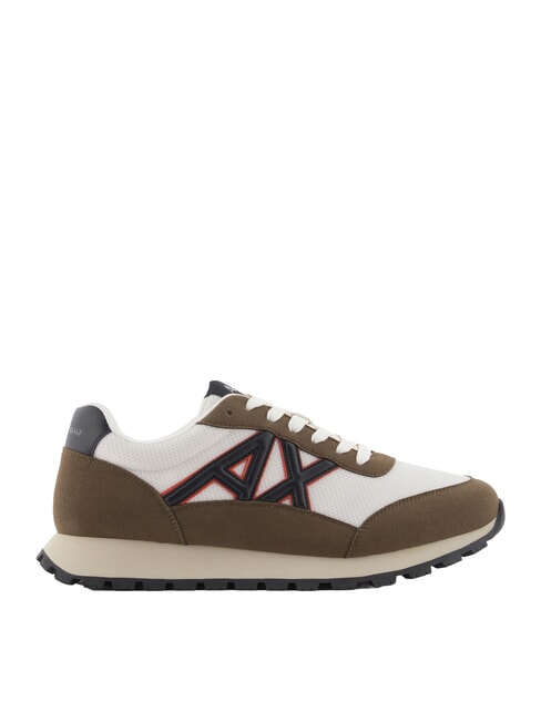 DROP MICROSUEDE Sneakers with contrasting logo musk + off-white - Men&rsquo;s shoes