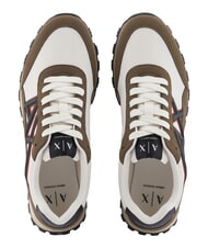 ARMANI EXCHANGE DROP MICROSUEDE Sneakers with contrasting logo musk + off-white - Men&rsquo;s shoes - 4