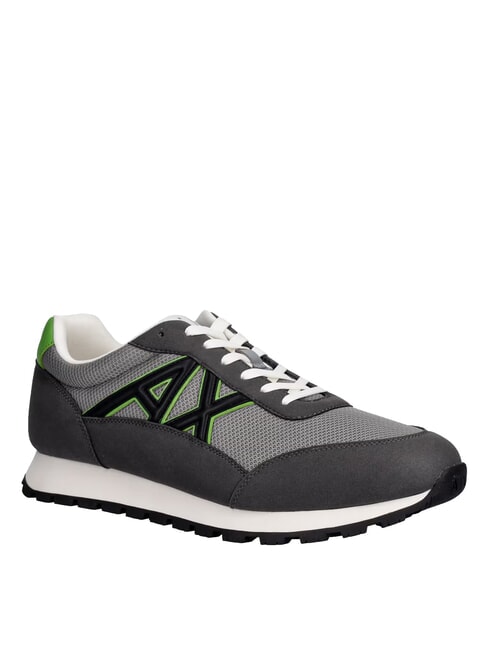 DROP MICROSUEDE Sneakers with contrasting logo gunmetal + neutral gray - Men&rsquo;s shoes