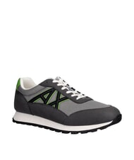 ARMANI EXCHANGE DROP MICROSUEDE Sneakers with contrasting logo gunmetal + neutral gray - Men&rsquo;s shoes - 2