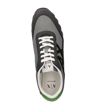 ARMANI EXCHANGE DROP MICROSUEDE Sneakers with contrasting logo gunmetal + neutral gray - Men&rsquo;s shoes - 4