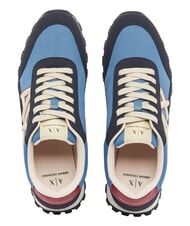 ARMANI EXCHANGE DROP MICROSUEDE Sneakers with contrasting logo deep navy + china blue - Men&rsquo;s shoes - 3
