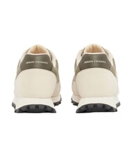ARMANI EXCHANGE DROP MICROSUEDE Sneakers with contrasting logo cream+winter twing - Men&rsquo;s shoes - 3