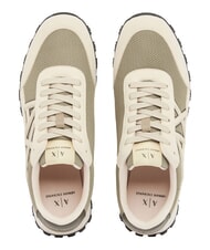 ARMANI EXCHANGE DROP MICROSUEDE Sneakers with contrasting logo cream+winter twing - Men&rsquo;s shoes - 4