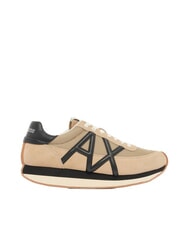 ARMANI EXCHANGE ROYALE SUEDE AIR MESH AX logo leather sneakers navy+off-white - Men&rsquo;s shoes - 2