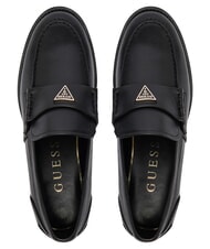 GUESS BELISO Leather moccasins BLACK - Women&rsquo;s shoes - 3