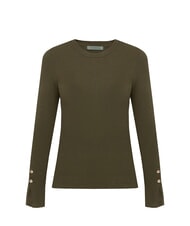 GUESS ELLIE Crew neck sweater olive morning - Women's Sweaters - 3