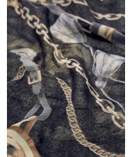 GUESS PRINTED Chain pattern scarf BLACK - Scarves - 3