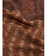 GUESS LINDSEY PRINTED Scarf with geometric pattern brown - Scarves - 3