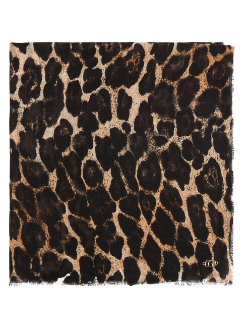 PRINTED Scarf with fringes leopard - Scarves