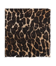 GUESS PRINTED Scarf with fringes leopard - Scarves - 3