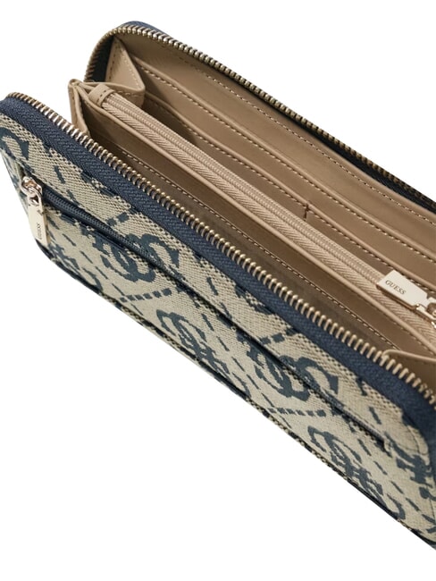 AUDREY Large zip-around wallet navy logo - Women&rsquo;s Wallets