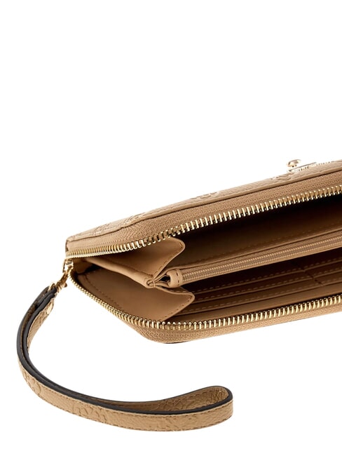 ELLA Large zip-around wallet beige logo - Women&rsquo;s Wallets