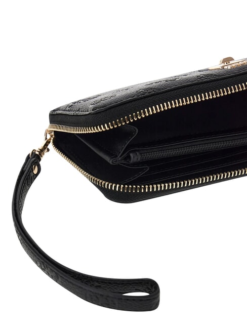 ELLA Large zip-around wallet black logo - Women&rsquo;s Wallets