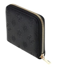 GUESS ELLA Compact, zip-around wallet black logo - Women&rsquo;s Wallets - 3