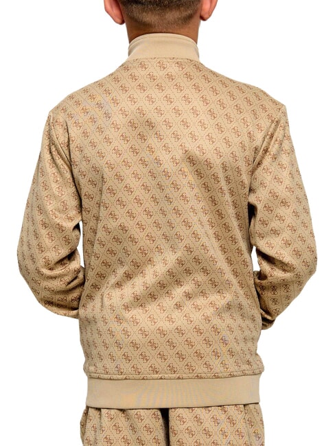 KIDS ACTIVE Full zip sweatshirt 4g aop beige white - Baby Sweatshirt