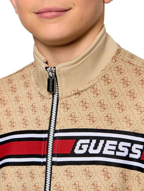 KIDS ACTIVE Full zip sweatshirt 4g aop beige white - Baby Sweatshirt