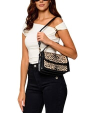 GUESS AUDREY                                   Handbag with shoulder strap, in leather leopard - Women&rsquo;s Bags - 3