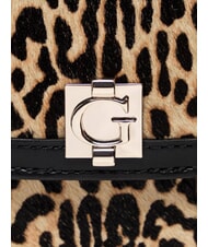 GUESS AUDREY                                   Handbag with shoulder strap, in leather leopard - Women&rsquo;s Bags - 8