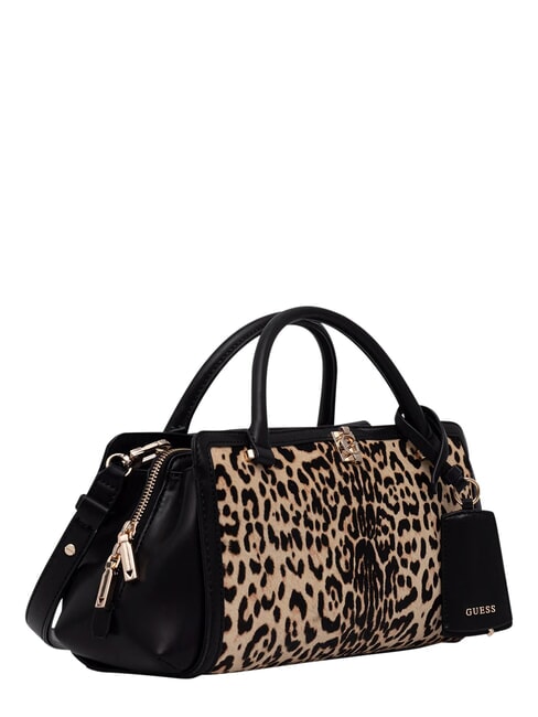 AUDREY                                   Handbag with shoulder strap, in leather leopard - Women&rsquo;s Bags