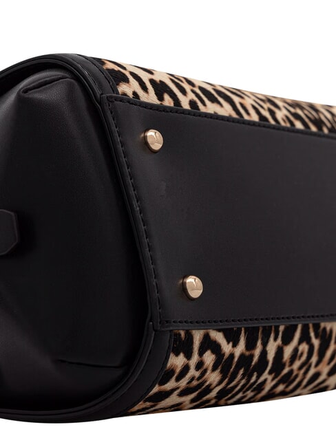 AUDREY                                   Handbag with shoulder strap, in leather leopard - Women&rsquo;s Bags