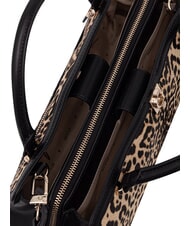 GUESS AUDREY                                   Handbag with shoulder strap, in leather leopard - Women&rsquo;s Bags - 6