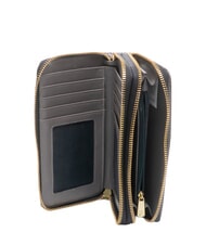 GATTINONI PLANETARIUM Large double zip wallet wild watercolor/ dk taupe - Women&rsquo;s Wallets - 2