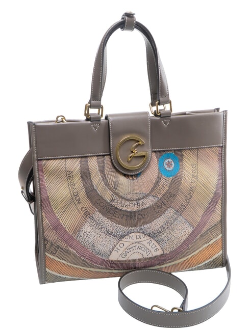 PLANETARIUM Handbag, with shoulder strap wild watercolor/ dk taupe - Women&rsquo;s Bags