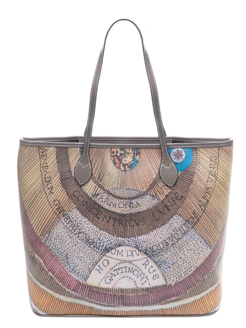 PLANETARIUM Medium shopping bag wild watercolor/ dk taupe - Women&rsquo;s Bags