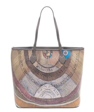 GATTINONI PLANETARIUM Medium shopping bag wild watercolor/ dk taupe - Women&rsquo;s Bags - 4