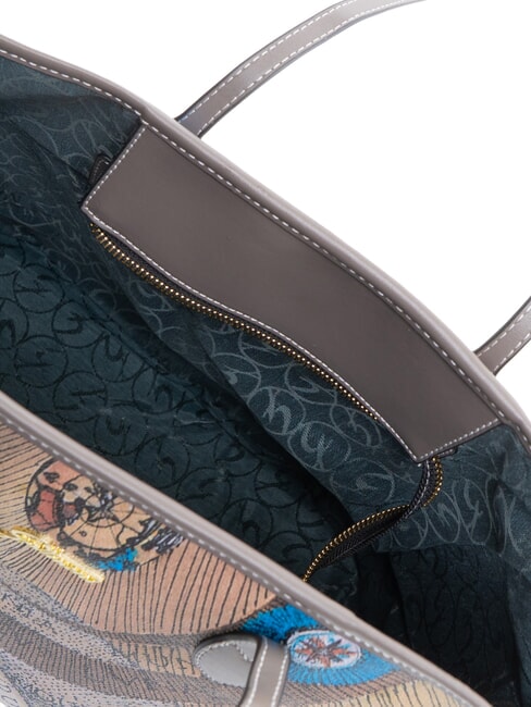 PLANETARIUM Medium shopping bag wild watercolor/ dk taupe - Women&rsquo;s Bags