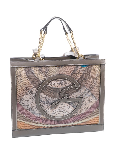 PLANETARIUM Shoulder bag / Handbag wild watercolor/ dk taupe - Women&rsquo;s Bags