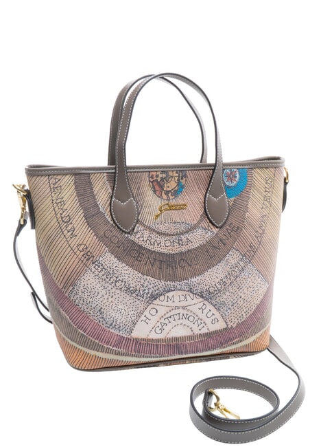 PLANETARIUM Handbag with shoulder strap wild watercolor/ dk taupe - Women&rsquo;s Bags