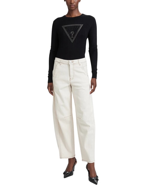 KATIE Crew neck, tight-fitting sweater jetbla - Women's Sweaters