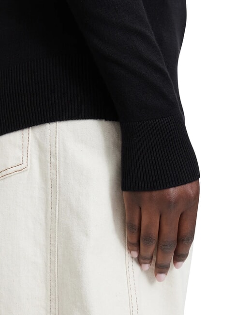 KATIE Crew neck, tight-fitting sweater jetbla - Women's Sweaters