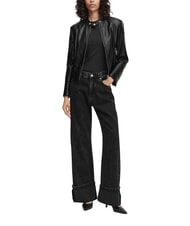 GUESS MARLENE CARIBOU Faux leather jacket, regular fit jetbla - Women's Jackets - 3